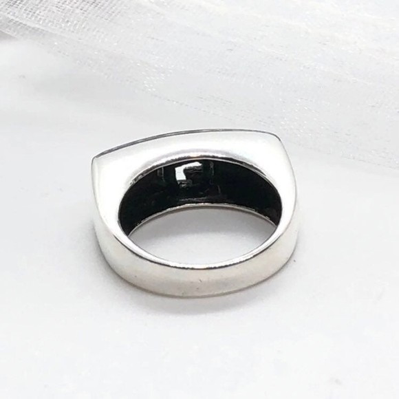 Sterling Silver MOP Shell Inlay Ring Size 6 - Picture 5 of 9